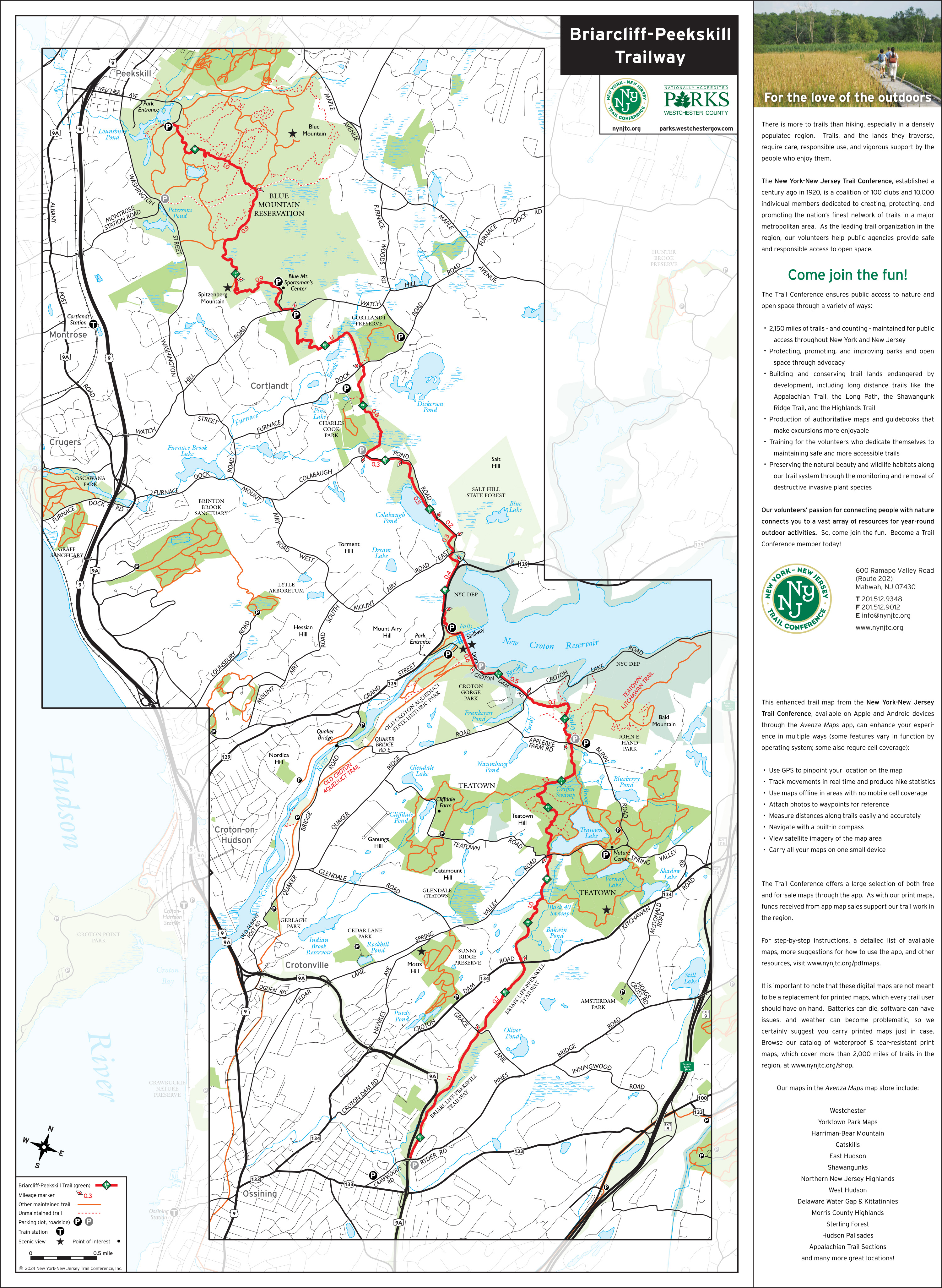 Briarcliff-Peekskill Trailway Map